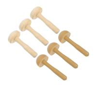 SHINEOFI 6pcs Wooden Mushroom Ink Roller and Plastic Stamping Tool for Printmaking and Art Projects, Versatile Use Precision Craftsmanship and Artists