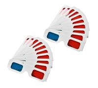 SHINEOFI 70Pcs Red and Blue Anaglyph 3D Glasses for Home and Projector Use, Disposable Cardboard Paper Frame 3D Movie Glasses for TV Cinema Viewing