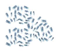 SHINEOFI 72pcs Blue Pattern Press on Nails with Dazzling Design, Resin Material, Easy to Apply and Remove, Ballerina and Square Shapes, for Party and Festival Wearable Nail Tips