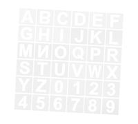 SHINEOFI 72pcs Reusable Plastic Letter Number Stencils for Spray Painting Wall Art Rocks with Easy Alignment Design for Precise Craft Drawing