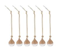 SHINEOFI 7ml Refillable Glass Car Perfume Bottle 6pcs Set Hanging Car Aroma Diffuser Pendant and Essential Oil Fragrance