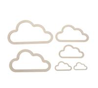 SHINEOFI 7pcs Wooden Cloud Dreamcatcher Frames DIY Macrame Craft Supplies, Natural Wood Slices for Handmade Wedding Floral Wreaths and Christmas Wall Hanging Decorations