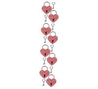 SHINEOFI 8 Sets Heart Shaped Love Locks Durable Luggage Padlocks for Couples Gym Lockers Travel Suitcase Unique Commitment Symbol Material for Lovers