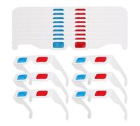 SHINEOFI 80pcs Anaglyph 3d Glasses Disposable Red Cyan Paper Eyeglasses Lightweight Portable Travel-friendly Design for Watching 3d Videos Suitable for Face Shapes with White Frame