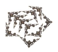 SHINEOFI 80pcs Vintage Iron Corner Protectors with Hollow Decorative Edges Metal Book Corners for Scrapbook Photo Album Jewelry Box Packaging and DIY Craft Enhancements