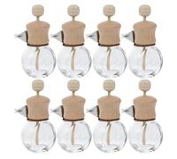SHINEOFI 8pcs 10ml Car Diffuser Bottles Vent Clip Refillable Glass Aroma Diffuser for Car Air Freshener Suitable for Automotive Air Vent Aromatherapy