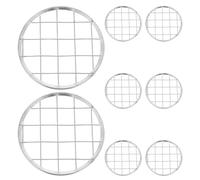SHINEOFI 8pcs 86mm Metal Mason Jar Flower Frog Insert Lids, Floral Grid for Fresh Flower Vase Arrangement, Wide Mouth Canning Jar Lid Set for Wedding and Holiday Decor