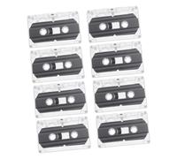SHINEOFI 8pcs Blank Cassette Tapes with Clear Cases for Speech and Music Recording Portable DIY Retro Voice Message Tapes for Educational Use and Party Greetings