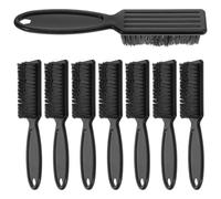SHINEOFI 8pcs Clipper Cleaning Brush for Hair Clippers with Sturdy Plastic Material and Gentle the Skin, Black Neck Duster Brush for Barber and Personal Grooming
