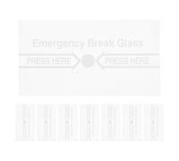 SHINEOFI 8pcs Fire Alarm Break Glass Replacement Alarm Switch Glass Cover Protective Cover for Wall Mounted Station Emergency Use Heat Resistant