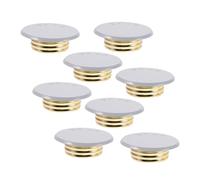 SHINEOFI 8pcs Fire Sprinkler Ceiling Cover Plates Iron Flat Caps for Automatic Sprinkler Systems High Temperature Resistant Impact Protection Easy Installation for Fire Safety