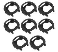SHINEOFI 8pcs Full Protective Silicone Watch Shell Bumper Case for Forerunner Black Lightweight Wristwatch Cover with Dust Sweat Shield and Precise Button Access