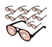 SHINEOFI 8Pcs Funny Glasses, Halloween Eyeglasses, Crazy Patterned Party Eyewear Dress up Photo Props