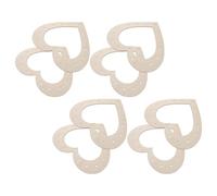 SHINEOFI 8pcs Heart Shaped Wooden Wreath Frames with User-Friendly Surface for Paints, Ribbons, and Flowers, Beige DIY Floral Hoop for Valentines, Christmas, and Celebrations