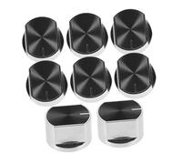 SHINEOFI 8Pcs Kitchen Gas Stove Knobs Zinc Alloy Replacement Control Knob Ergonomic Design for Compatible with Gas Burners