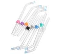 SHINEOFI 8pcs Replacement Water Flosser Nozzles with Stable and Focused Jet Streaming, Acrylic Dental Irrigator Heads for Precision Cleaning, Compatible Travel Water Flosser Tips