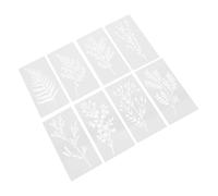 SHINEOFI 8pcs Reusable Wildflower Painting Stencils Botanical Floral Leaf Templates for Crafts and Professional Artists Washable Pet Material for Wood Canvas Wall Art Furniture Decor