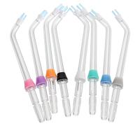 SHINEOFI 8pcs Universal Compatibility Water Flosser Nozzle Replacement Tips with Precision Cleaning Design, Irrigator Jet Nozzle for Travel and Home Use