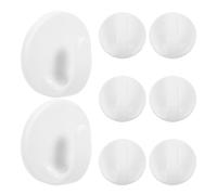 SHINEOFI 8Pcs White Magnetic Hooks Strong Adhesion No Punching Kitchen Towel Hooks for Refrigerator Door Hanging Coat Rack Storage Organizer