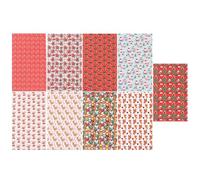 SHINEOFI 9pcs Christmas Leather Fabric Sheet for DIY Leather Projects and Purses Easy to Use for Cutting with Good Texture for Family Crafting and Holiday Decorations