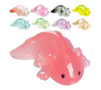 SHINEOFI 9pcs Glow in the Dark Resin Newt Figurines Miniature Animal Ornaments for Dollhouse Decor Office Desk Micro Landscape Accessories