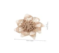 SHINEOFI 9pcs Handcrafted Jute Burlap Flowers Rustic Fabric Floral Embellishments for Wedding Decoration and Seasonal Home Decor DIY Crafting