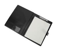 SHINEOFI A4 Clipboard Folder with Notepad - Black Multifunctional Portfolio Binder, Receipt Pad Holder, Writing Pad Organizer for Business, Office, and Conference Use