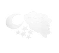 SHINEOFI Acrylic Mirror Wall Stickers with Cloud Moon Stars Self Adhesive Reflective Decals for Bedroom and Living Room Decor Easy to Apply No Tools Needed Space Enhancing Silver Design