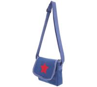 SHINEOFI Adjustable Crossbody Canvas Bag, Five-Pointed Star Print Small Shoulder Pouch for School, Travel and Outdoor Use