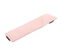 SHINEOFI Adjustable Elastic Strap Pen Sleeve Large Capacity PU Leather Case | Rectangle Shape with Inner Dividers, Minimalist Solid Pink Design, Keeps Stationery Organised on Go