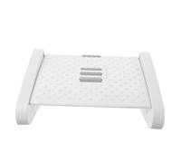 SHINEOFI Adjustable Foot Rest Stool Rolling Wheels Anti-Slip Plastic Footstool Under Desk Small Foot Stool for Home Office Use Thick White Massage Footrest