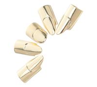 SHINEOFI Adjustable Metal Finger Nail Rings with Punk Style for Women 5pcs Detachable Golden Claw Rings Resists Deformation and Protects Fingernails, for Halloween Party and Cosplay