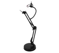 SHINEOFI Adjustable Mic Stand with Base Sturdy Boom Arm for Desktop Use Height Angle Adjustable Mic Bracket with Phone Clip for Streaming Recording and Voice Recognition