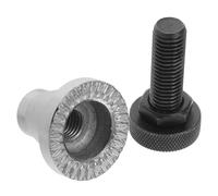 SHINEOFI Adjustable Mill Lift Jack Pad Hardened Steel Floor Jack Post for Milling Machine Leveling with Flat Head Support Block for Industrial Lifting and Machine Stabilization