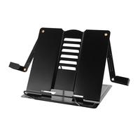 SHINEOFI Adjustable Multipurpose Book Support Reading Stand for Home Desktop, Textbook Rack with Blue-Black Finish, Kitchen Recipe Holder and Document Display Organizer