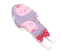 SHINEOFI Adjustable Parrot Flight Suit Bird Clothes with Bowknot Decor and Pockets Grey Cat Pattern Diaper for Parakeet Pigeon Xs Practical Bird Costume