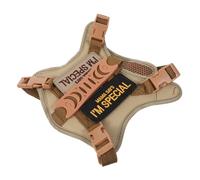 SHINEOFI Adjustable Tactical Cat Harness Padded Escape Walking Vest for Small Cats with Quick Buckle System Comfortable Khaki Pet Vest for Training and Outdoor Mobility