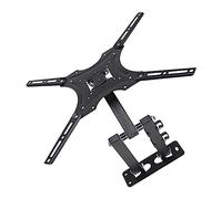 SHINEOFI Adjustable Tv Wall Bracket Swivel and Tilt Monitor Mount for Screens Easy Installation Space Saving Design with Built Cable Management System