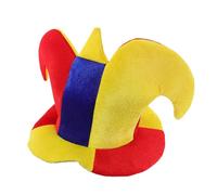 SHINEOFI Adult Rainbow Clown Hat for Carnival Costume - Colorful Three-Pointed Party Hat Accessory for Halloween, Christmas, Masquerade Circus Dress Up Events