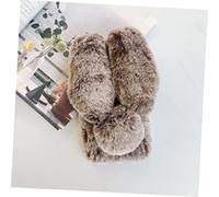 SHINEOFI All Match Plush Rabbit Shape Phone Case for Rhinestone Protective Cover Super Soft Tpu Comfortable Grip Stylish Accessory for Brown