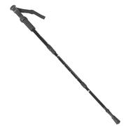 SHINEOFI Aluminium Alloy Walking Cane Hiking Stick Black Shock Absorbing Straight Handle for Elderly and Wounded Trekking Pole