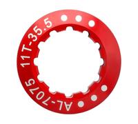 SHINEOFI Aluminum Alloy Flywheel Cover for Replacement Mountain Bike | Screw Nut Fixed Ring, High Strength Corrosion Resistance, Red Finish, for Folding Bicycle Use