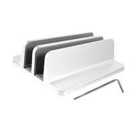 SHINEOFI Aluminum Alloy Laptop Vertical Stand Durable Notebook Mount Base Stable Computer Rack for Office Desk Use