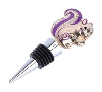 SHINEOFI and Bottle Alloy Wine Shaped Squirrel Shape with Rhinestone Inlaid Cone Zinc Alloy Material Fits Kinds of Bottles for Home Bar Use
