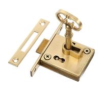 SHINEOFI Antique Gold Cabinet Locks with Key Copper Retro Style Practical Simple Operation Light Weight for Mailbox Cabinet