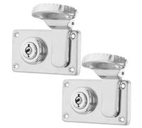 SHINEOFI Antique Suitcase Lock Hasps Silver Latch for Travel Luggage Boxes Briefcases Secure Toggle Catch 2Pcs 2.83X1.57In