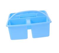 SHINEOFI Art Storage Box for Kids 3 Compartment Classroom Supply Caddy Portable Pencil Holder School Supplies Organizer Sturdy Plastic Storage Basket