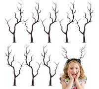 SHINEOFI Artificial Antler Branches Resin Lightweight and Realistic 10pcs Decorative Tree Branches Black for Party Crafts and Christmas Home
