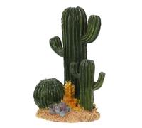 SHINEOFI Artificial Cactus Terrarium Decor Resin Succulent Reptile Habitat Ornament Miniature Desert Plant for Tortoise and Reptile Enclosure Table