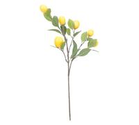 SHINEOFI Artificial Lemon Branch Home Decor Plastic Yellow Realistic